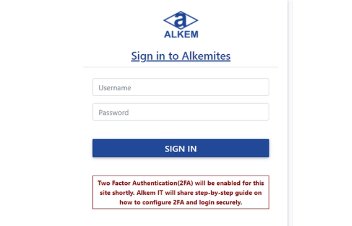 connection with the Alkem marketplace login